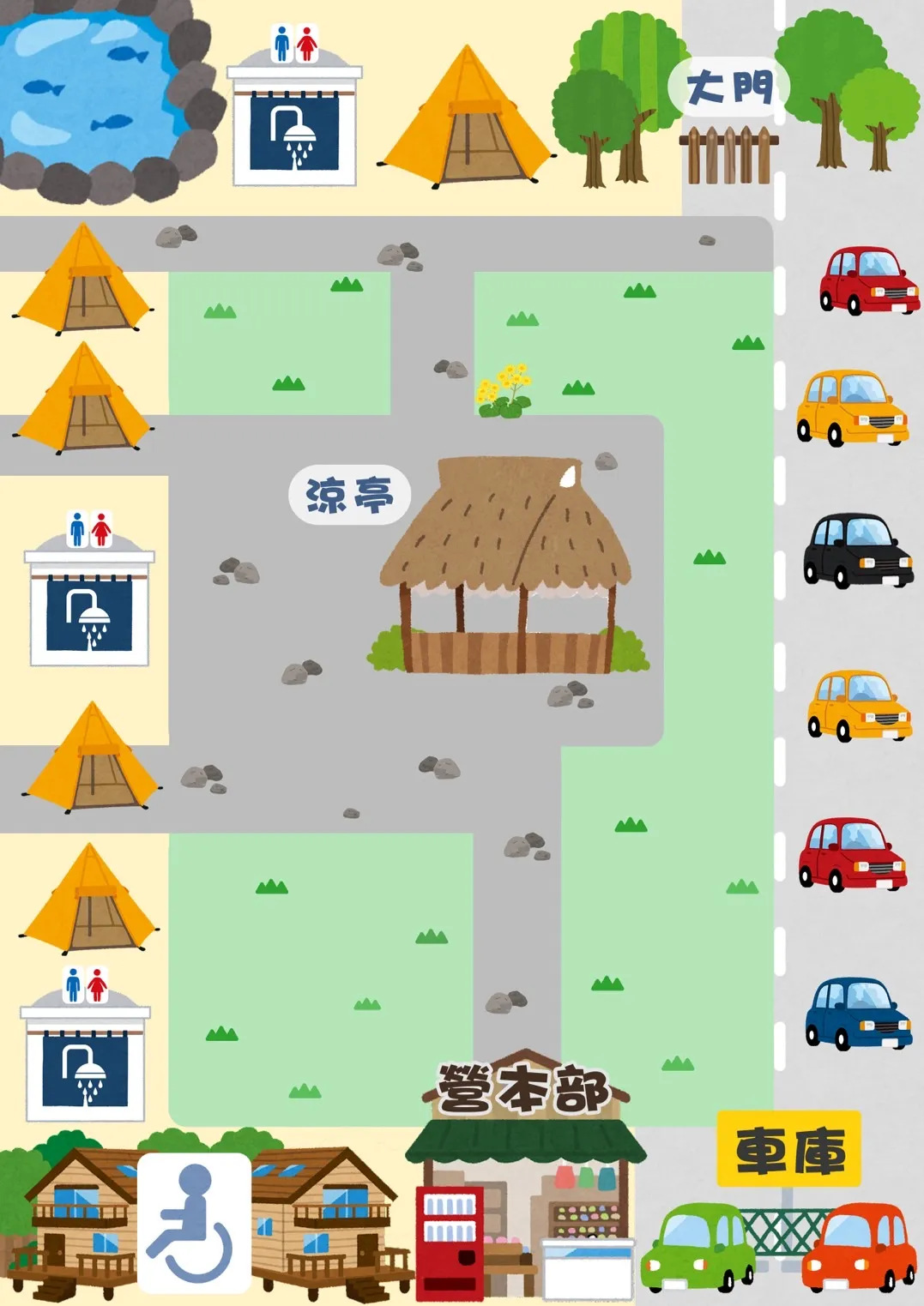星原營地周邊位置示意圖